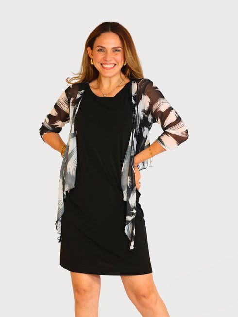 3/4 SLEEVES TIE FRONT BOLERO - T2652
